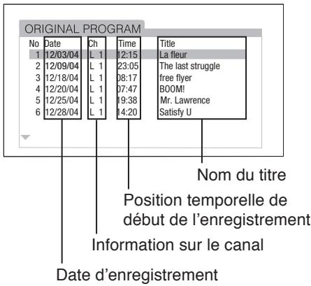 ROTEL RDV-1062 - Selection d'une plage sur le menu à l'écran - 8