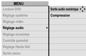 ROTEL RDV-1092 - Menu de réglage audio - 1