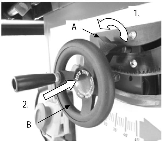 ATIKA ATS 250 - Ustawienie skosu piły - 3