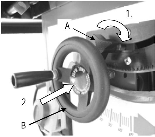 ATIKA ATS 250 - Adjusting between 0^ - 45^ - 1