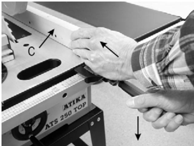 ATIKA ATS 250 - Fitting and adjusting the longitudinal stop - 3