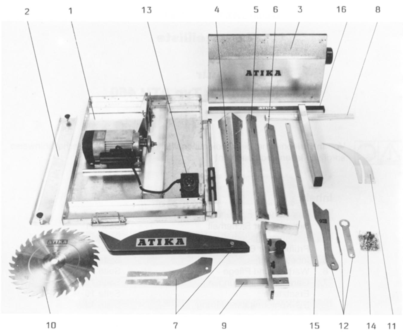 ATIKA ATU 450 - Zusammenbauanleitung Baukreissäge ATU 450 - 1
