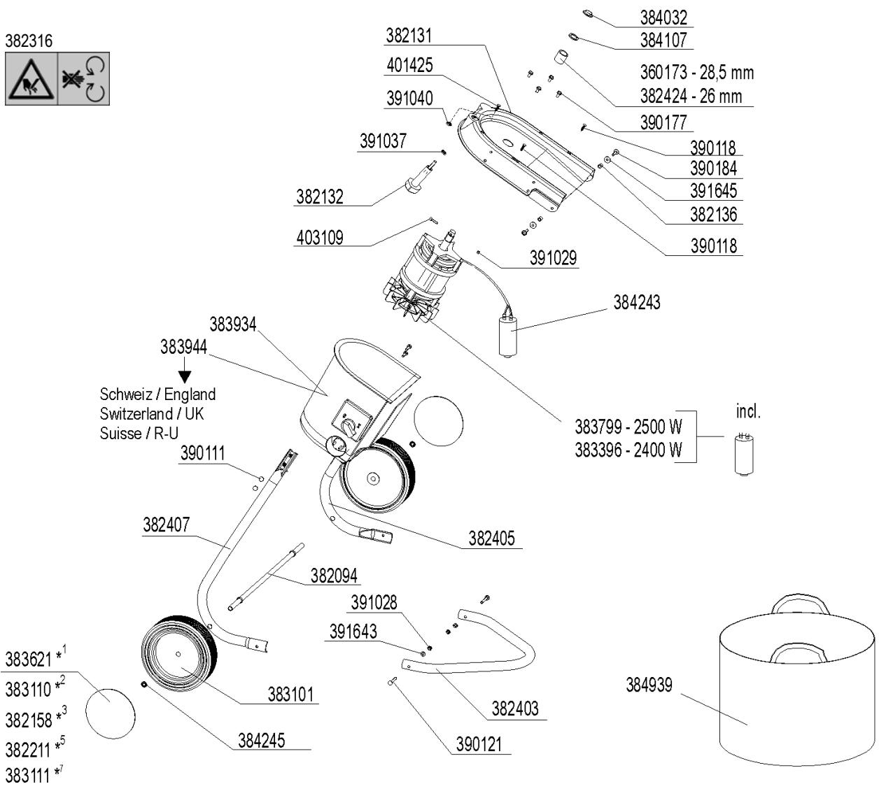 ATIKA BIOPLUS 2400 - Ersatzteile - Spare parts - Pièces de rechange - Reserveonderdelen - Pezzi de ricambioNáhradní díly - Reservdelar - Reservdeler - Resvedeler - Varaosat - 2