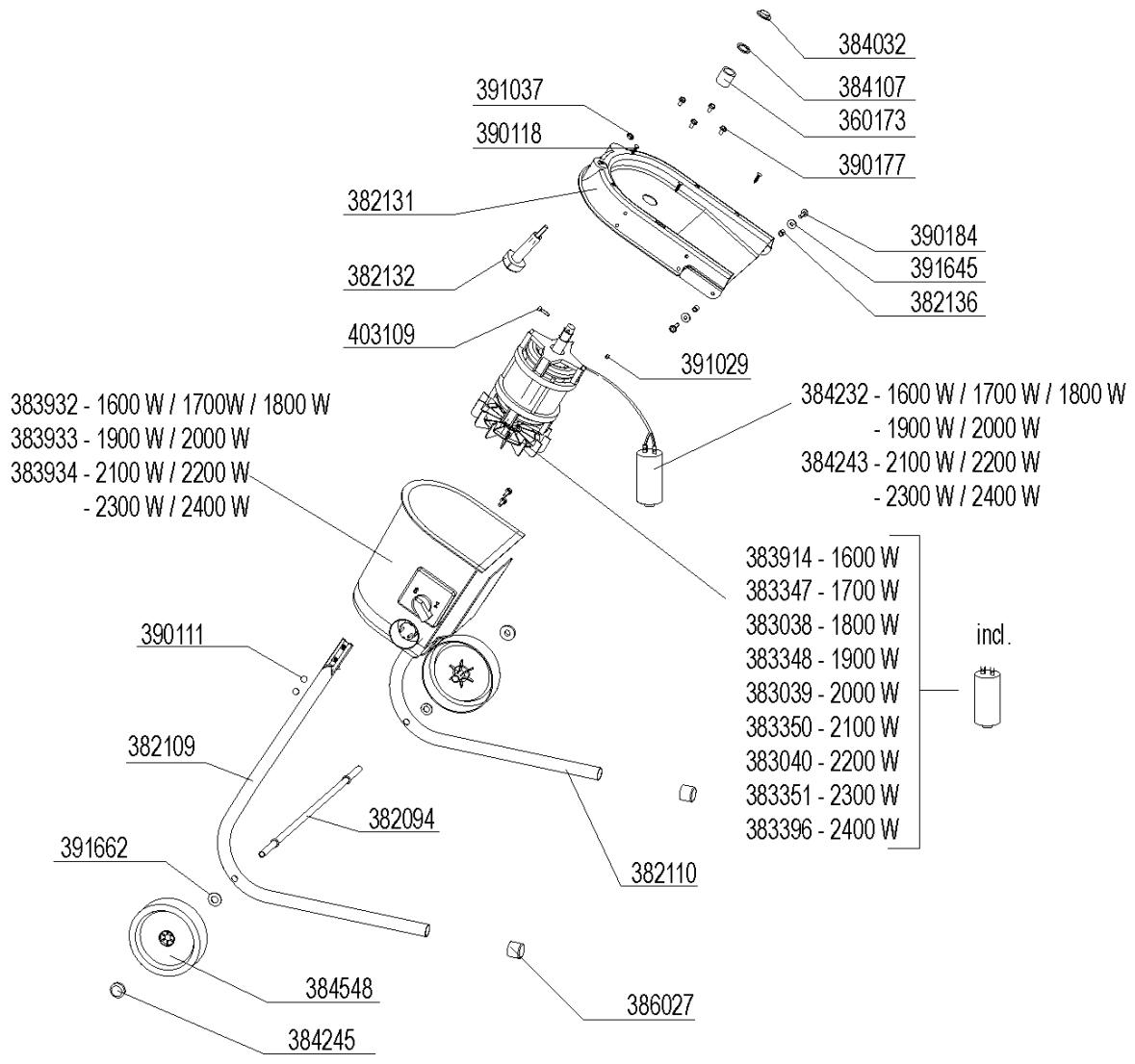 ATIKA BIOTEC 2400 - Ersatzteile - Spare parts - Pièces de rechange - Reserveonderdelen - Pezzi de ricambioNáhradnídíly - Reservdelar - Reservdeler - Reservedeler - Varaosat - 2