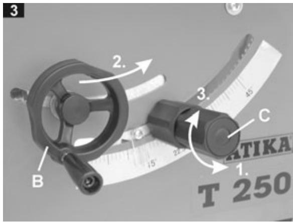 ATIKA T 250 - Réglage de 0 à - 1