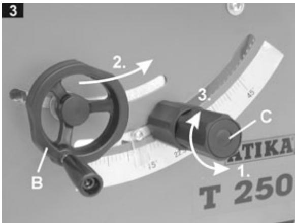 ATIKA T 250 - Ustawienie kata od 0^ - 45^ - 1
