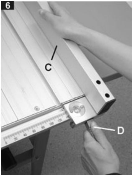 ATIKA T 250 - Aanbrengen en instellen van de lengteaanslag - 3