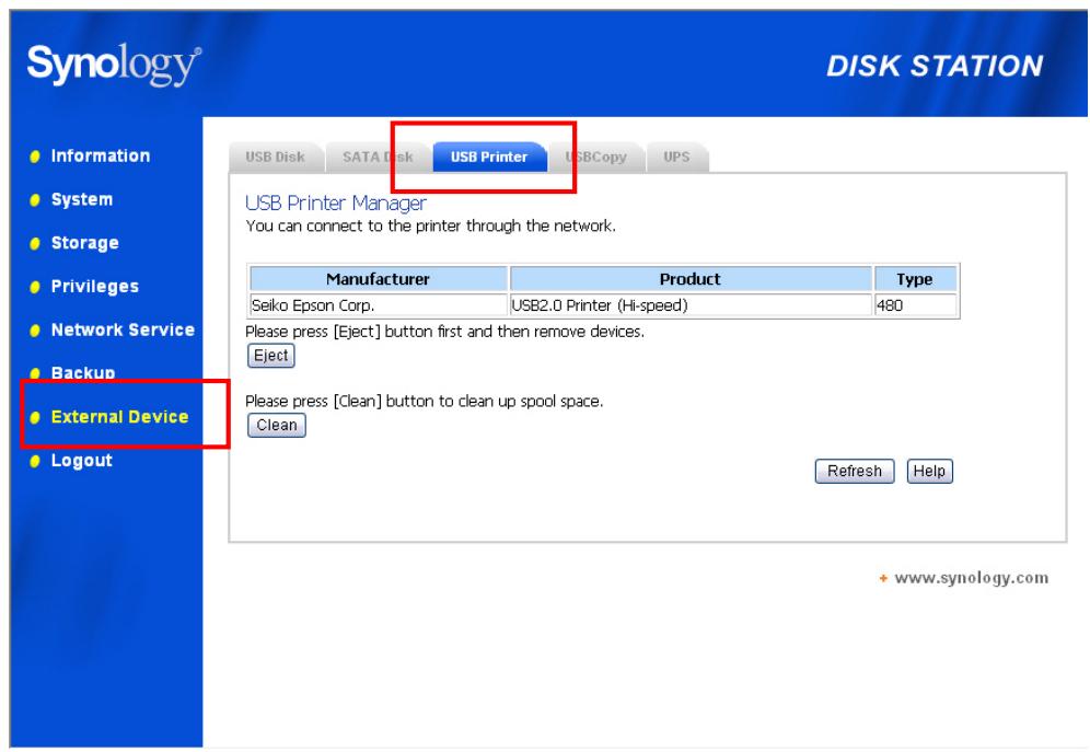 SYNOLOGY 407 SERVER - Partage d'une imprimante USB - 1