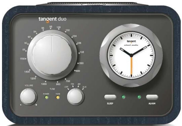 TANGENT DUO CLOCK RADIO - FRONT PANEL - 2