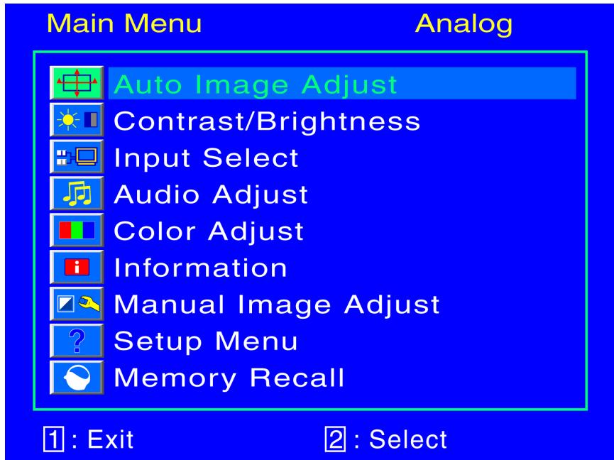 AOC 2019SW1 - Utiliser les fonctions d'affichage d'écran (OSD) - 1