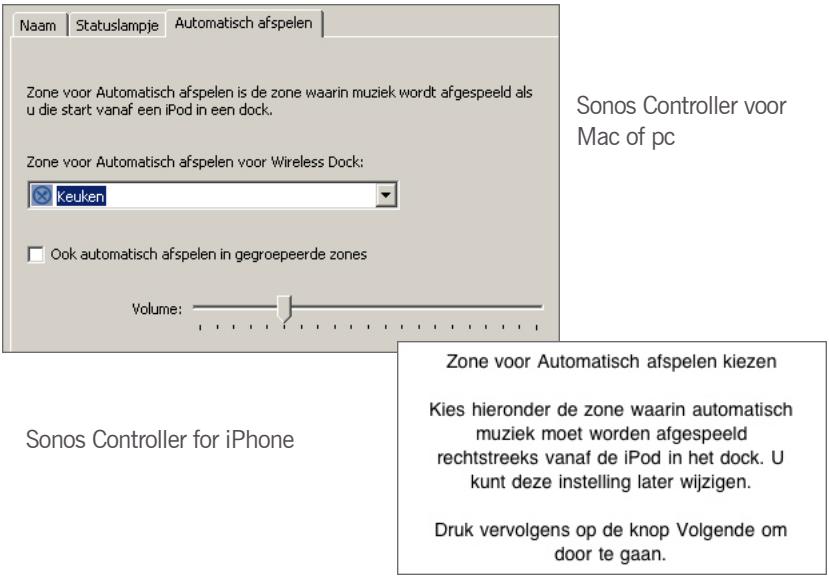 SONOS WIRELESS DOCK - Modus Automatisch afspelen: - 1