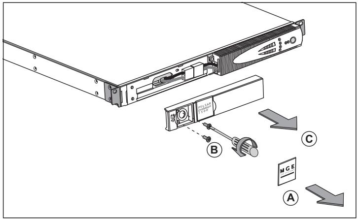 MGE UPS SYSTEMS PULSAR EVOLUTION 1500 RACK - Démontage du module batterie - 2