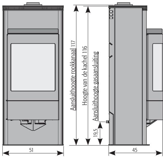 HASE LUNO GAS - Technische gegevens - Afmetingen - 1
