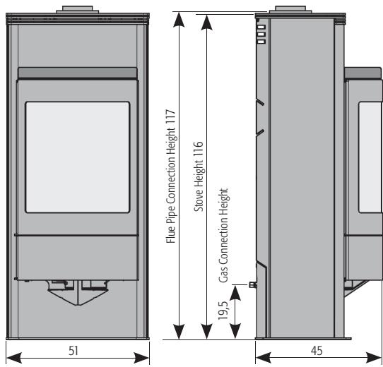 HASE LUNO GAS - Technical Specifications - Dimensions - 1