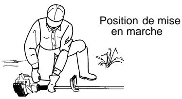 WEED EATER XT 25 TRIMMERS EDGERS - Démarrage d'un moteur FROID (ou après remplissage du réservoir à carburant) - 1
