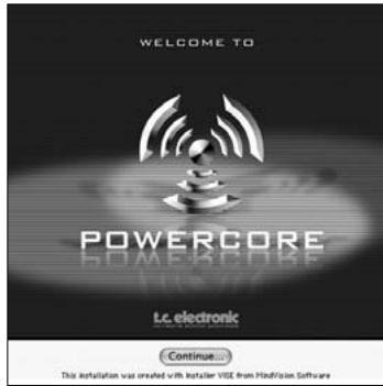 TC ELECTRONIC POWERCORE - GUIDE D'INSTALLATION LOGICIELLE MAC OSX - 3