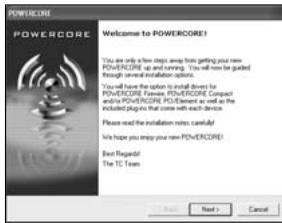 TC ELECTRONIC POWERCORE - IMPORTANT : - 1