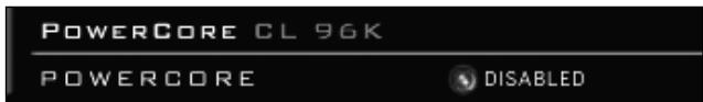 TC ELECTRONIC POWERCORE - STATUT "DISABLED" - 1
