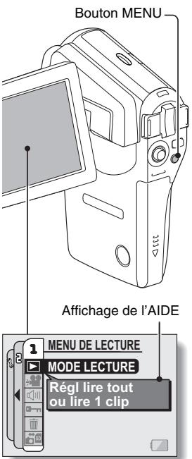 LOGICOM-SANYO XACTI VP-CG65 - Appuyez sur le bouton MENU. - 1