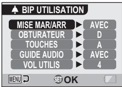 LOGICOM-SANYO XACTI VP-CG65 - Sélectionnez "MODIF. régl." et appuyez sur le bouton de réglage SET. - 1