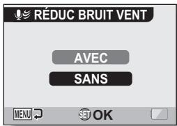 LOGICOM-SANYO XACTI VP-CG65 - Sélectionnez l'icône de réduction du bruit du vent et appuyez sur le bouton de réglage SET. - 1