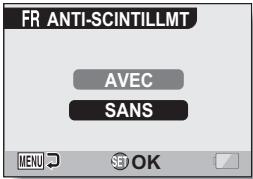 LOGICOM-SANYO XACTI VP-CG65 - Sélectionnez l'icône anti-scintillement et appuyez sur le bouton de réglage SET. - 1