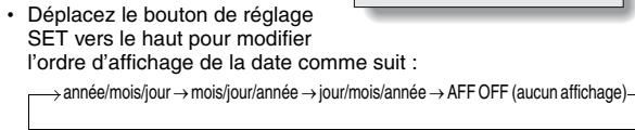LOGICOM-SANYO XACTI VPC-E6 - Définissez l'ordre d'affichage de la date pendant la lecture. - 1
