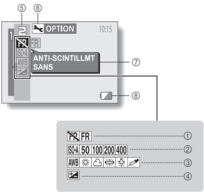 LOGICOM-SANYO XACTI VPC-E6 - ACCès À L'éCRAN DE RÉGLAGE DE PRISE DE PHOTOS/REALISATION DE VIDEO CLIP - 1