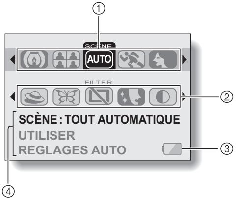 LOGICOM-SANYO XACTI VPC-E6GX - Présentation de l'écran des réglages faciles - 1