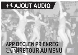 LOGICOM-SANYO XACTI VPC-E6GX - Sélectionnez l'icône d'ajout audio + et appuyez sur le bouton de réglage SET. - 1