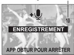 LOGICOM-SANYO XACTI VPC-E6GX - Sélectionnez l'icône d'ajout audio + et appuyez sur le bouton de réglage SET. - 2