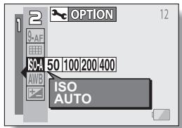 LOGICOM-SANYO XACTI VPC-E6GX - Sélectionnez le menu de sensibilité ISO. - 1