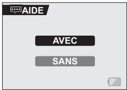 LOGICOM-SANYO XACTI VPC-E6GX - Sélectionnez l'icône d'affichage de l'aide et appuyez sur le bouton de réglage SET. - 1