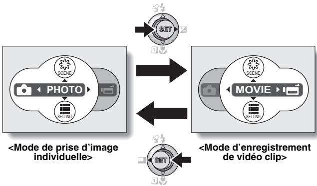 LOGICOM-SANYO XACTI VPC-E6GX - Déplacez le bouton de réglage SET vers la gauche ou la droite. - 1