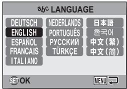 LOGICOM-SANYO XACTI VPC-E7EX - Sélectionnez “a, b, c LANGUE” et appuyez sur la touche SET. - 1