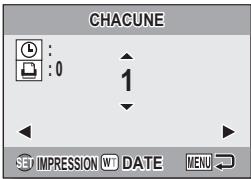 LOGICOM-SANYO XACTI VPC-E7EX - Indiquez si la date doit être imprimée sur l'impression et définissez le nombre d'impressions. - 1