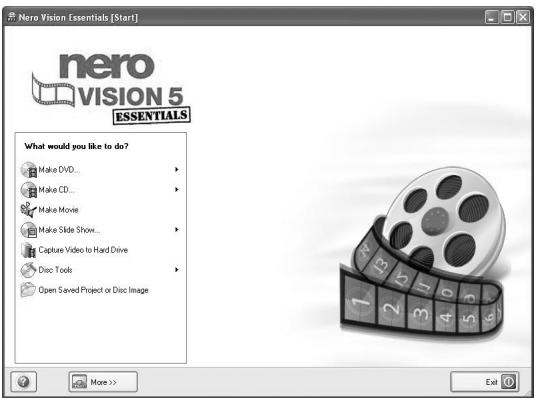 LOGICOM-SANYO XACTI VPC-FH1 - Cliquez sur le bouton démarrer, pointez vers [all programs (tous les programmes)]  [nero 8] et cliquez sur [nero vision essentials]. - 1
