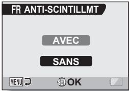 LOGICOM-SANYO XACTI VPC-HD2GX - Sélectionnez l'icone anti-scintillage [FR] et appuyez sur le bouton de réglage SET. - 1