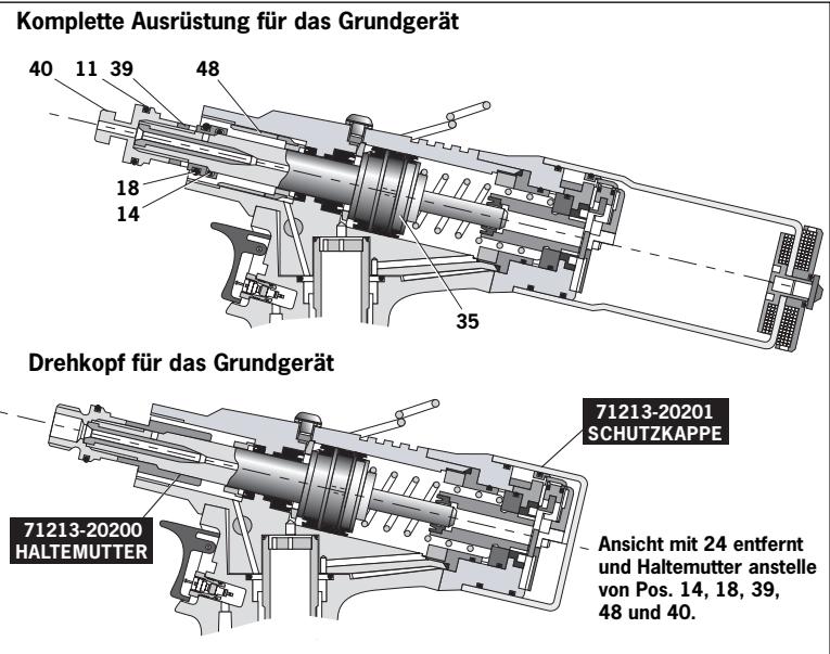 AVDEL GENESIS NG1 - Vorbereitung des Grundgeräts für Anbau des rechtwinkligen und geraden Drehkopfs - 1
