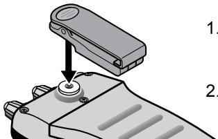 UNIDEN MHS75 - Attaching the belt clip - 1