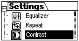 YAKUMO HYPERSOUND XTRA - Réglage du contraste de l'écran à cristaux liquides - 1
