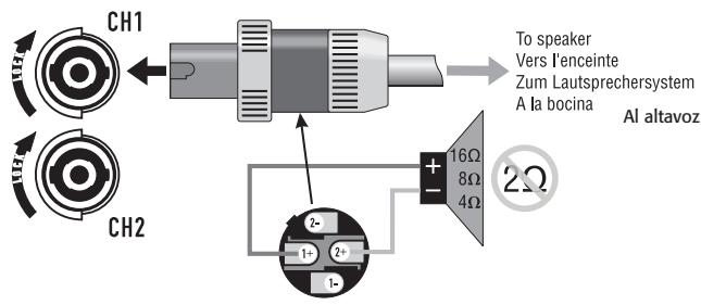 QSC AUDIO CMX 2000V - Precauciones con el modo monofónico pueenteado (BRIDGE MONO) - 5