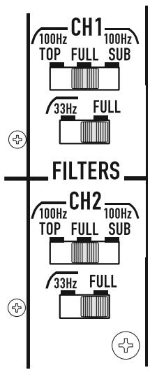 QSC AUDIO PLX 1802 - Low Frequency Filters (PLX 1802/2502/3102/3602 models only) - 3
