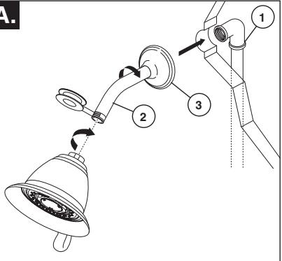 DELTA 17 - Instalación de la Cabeza de la Regadora y el Surtidor de la Bañera - 1