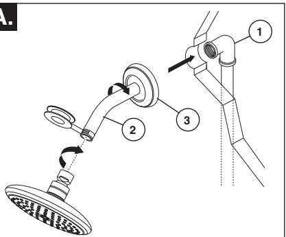 DELTA 17 - Instalacion de la Cabeza de la Regadera y el Surtidor de la Bañera - 1
