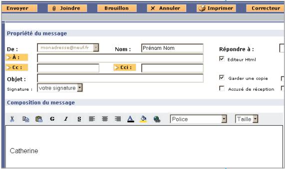 NEUF TELECOM INTERNET RTC - Envoyer et recevoir un e-mail avec la messagerie webmail - 3
