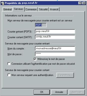 NEUF TELECOM INTERNET RTC - Aide au dépannage de la messagerie - 1