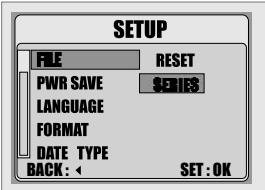 FERRANIA SD-611 - Réglage fichier (par défaut: reset/remise à zéro) - 1