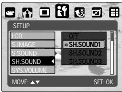 FERRANIA SD-715 - Configurer le son de prise de vue (par défaut: SH. SHOUND1) - 1