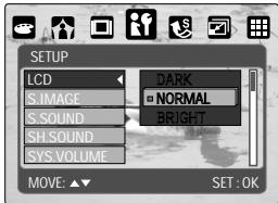 FERRANIA SD-715 - Luminosité du LCD (par défaut: NORMAL) - 1